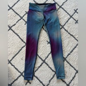 Lululemon retro leggings, size 6, black with blue/pink/purple dots throughout